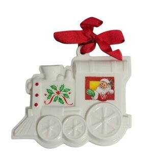 LENOX Holiday Train Cookie Press Ornament Porcelain New Ornament